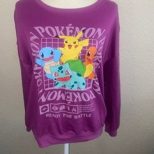 Pokémon Pikachu Sweatshirt Women's Medium Purple